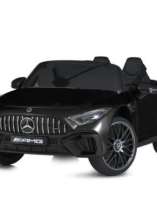 Дитячий двомісний електромобіль bambi m 5098eblrs-2 mercedes sl 63 amg чорний автопофарбування