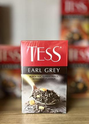Чай черный tess earl grey 90 г