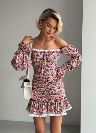 В наявності жіночна витончена сукня в квітковий принт6 фото