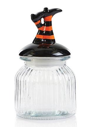 Конфетница haunted house ceramic lid witch's legs sweet jar