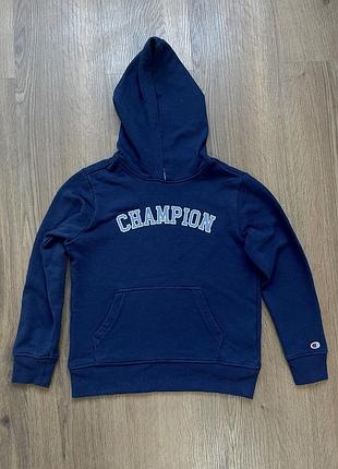 Худи с капюшоном синий champion детский 7-8 лет на мальчика