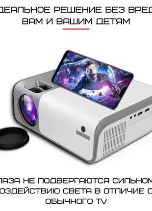 Проєктор портативний full hd 4000 lumen 1920*1080p з динаміком + wi-fi 5g + bluetooth 5.0 cheerlux c504 фото