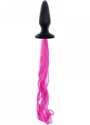 Анальна пробка з рожевим хвостом ns noveltiesns novelties