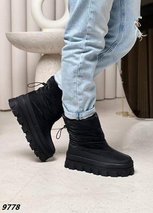 9778 дутики зимові, чоботи на хутрі