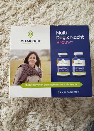 Витамины и минералы для женщин vitakruid multi day & night woman (доступен в таблетках 2x30 и 2x90)