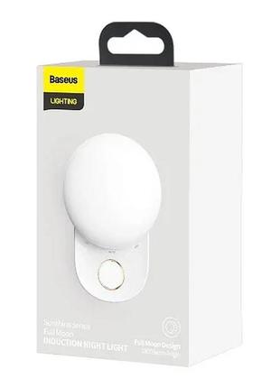 Нічник baseus full moon human body induction night light g2 white1 фото