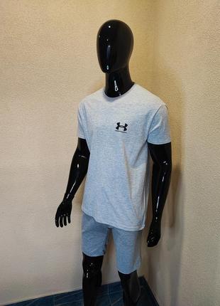 Футболка  under armour 100% коттон серая