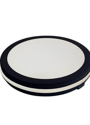 Світильник накладний круглий (чорний) пилевологозахищений ip65  "scarlett-30" 30w 6400k  білий