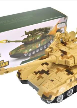Электронная копилка-сейф с кодовым замком и отпечатком пальца танк "deposite tank" lsb6906, желтый