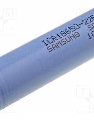 Аккумулятор 18650 li-ion samsung icr18650-22p, 2200mah, 10a, 4.2/3.62/2.75v, blue, 2 шт в упаковке, цена за 1
