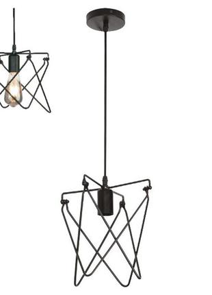 Светильник подвесной horoz kepler е27 черный потолочный светильник подвесной