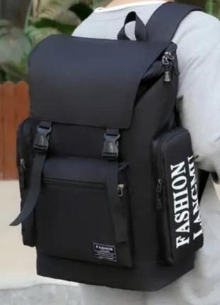 Мужской рюкзак большой плотный вместительный insider городской непромокаемый спортивный повседневный черный