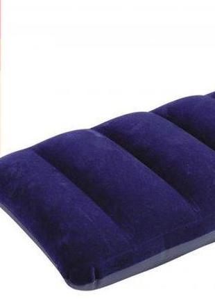 Надувная подушка intex 68672 downy pillow 43х29х9 синяя3 фото
