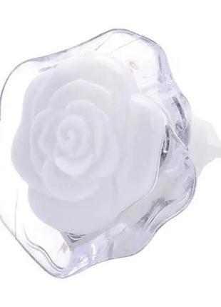 Нічник horoz led 0,4w 25lm 220-240v 60x60мм. квітка білий