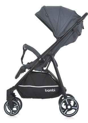 Дитяча прогулянкова коляска bambi m 4249-2 gray matt книжка до 25 кг5 фото