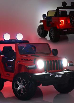 Детский электромобиль bambi m 4176eblr-3 jeep rubicon свет,звук,mp3,usb10 фото