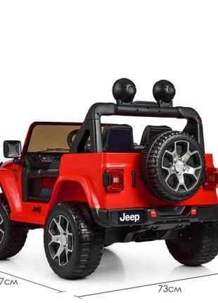 Детский электромобиль bambi m 4176eblr-3 jeep rubicon свет,звук,mp3,usb9 фото