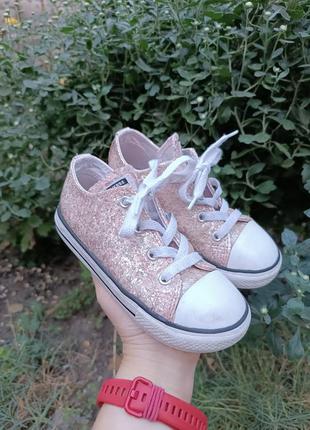 Кеды converse лаковые с блестками размер 26 стелька 16,5-17 см