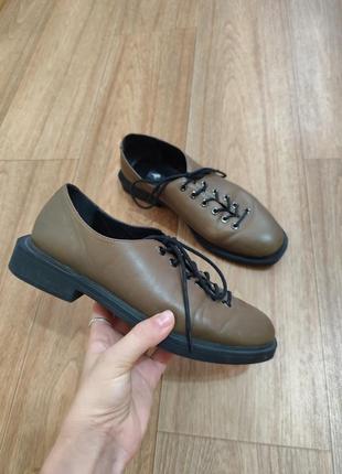 Кожаные туфли на шнурках/лоферы