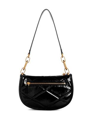 Сумка кросс-боди женская guess cilian quilted saddle черная