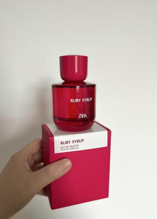 Туалетна вода zara ruby syrup 90 ml нові запаковані