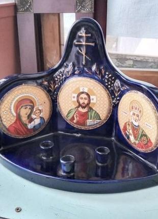 Фарфоровый свечитель рукописный