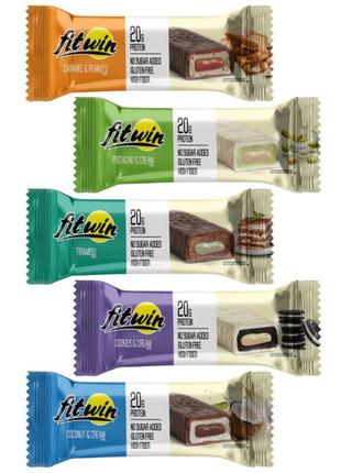 Протеїнові батончики fitwin protein bar 33%, 60 грам