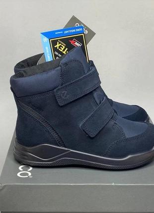 Зимние кожаные ботинки ecco urban mini 25 26 27 28 29р, сапоги экко
