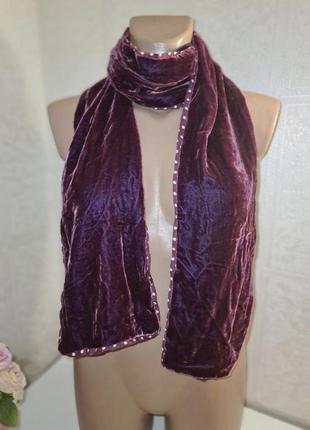 Оксамитовий велюровий шарф, шовк віскоза joe browns