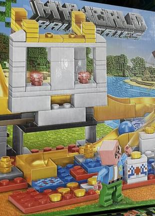 3д конструктор з міні блоків динозавр xinz, 504 деталей