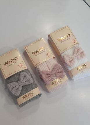 Прості колготи з об'ємними бантиками, 5-6 років