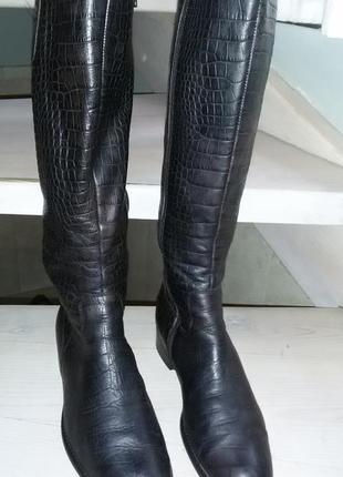 Gabor - гарні чоботи зі шкіри рептилії р. 37 1/2 (24,5 см)