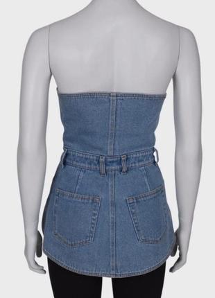 Джинсовий корсет топ баска