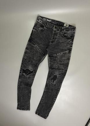 Стили черные джинсы тай дай denim co union wares с рваностями, деним ко, вываренные,