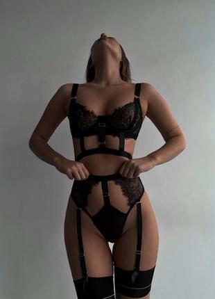 Білизна do2313 (мереживний чорний)