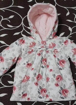 Куртка трикотажная осенняя на синтепоне на девочку 6-9 месяцев, фирмы george
