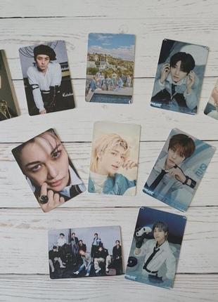 Сет, набір двосторонніх голографічних карток k-pop stray kids, стрей кідс the 3rd album 5 star