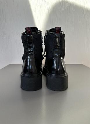 Ботинки twin set, шикарные ботинки лакированная кожа, кожаные ботинки, женка обувь, ботинки лакрованная кожу5 фото
