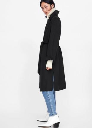 Пальто zara шерсть р. xs подойдёт на s