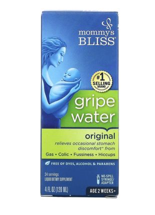 Водичка от коликов mommy's bliss gripe water original, night time, gas relief, набор, 120 мл