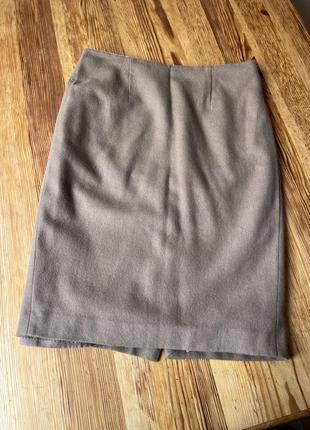 Шерстяная юбка капучино