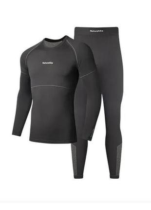 Комплект термобілизни чоловічої naturehike cyy2342gc010, демісезон, розмір xxl, графіт