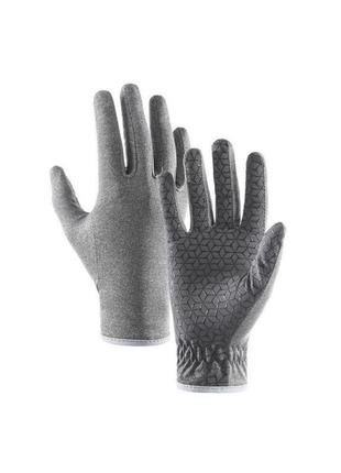 Перчатки нескользкие трикотажные naturehike nh21fs035, размер м, серые
