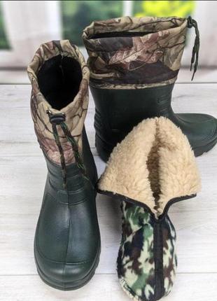 Хит сезона!полосное сапоги 41-46р eva утепленное/пена /дутики / мужские сапоги,резина,рыбалка