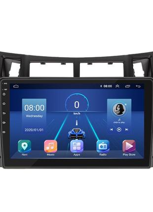 Штатная магнитола 9" lesko для toyota yaris ii 2005-2009 top 6/128 4g wifi gps тойота