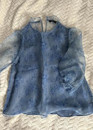 Блузка zara из органзы