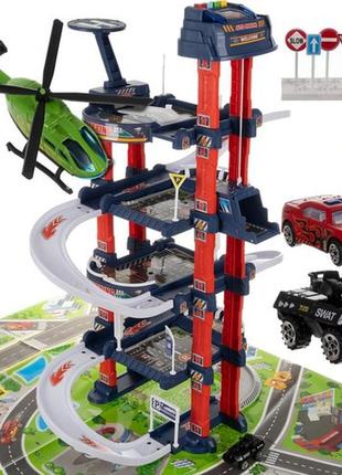Великий  іграшковий паркінг автостоянка 4 рівневий 67 см kruzzel 24646 польща
