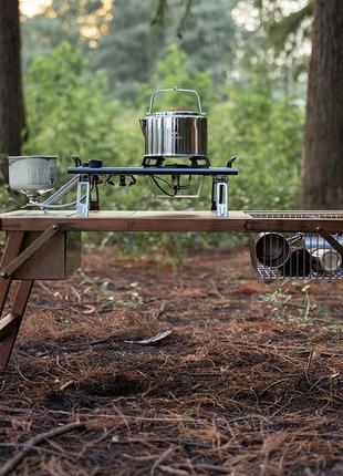 Горелка-стол кемпинговый naturehike nh20rj001, черный