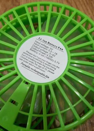 Міні вентилятор handy mini fan green4 фото