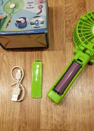 Міні вентилятор handy mini fan green3 фото